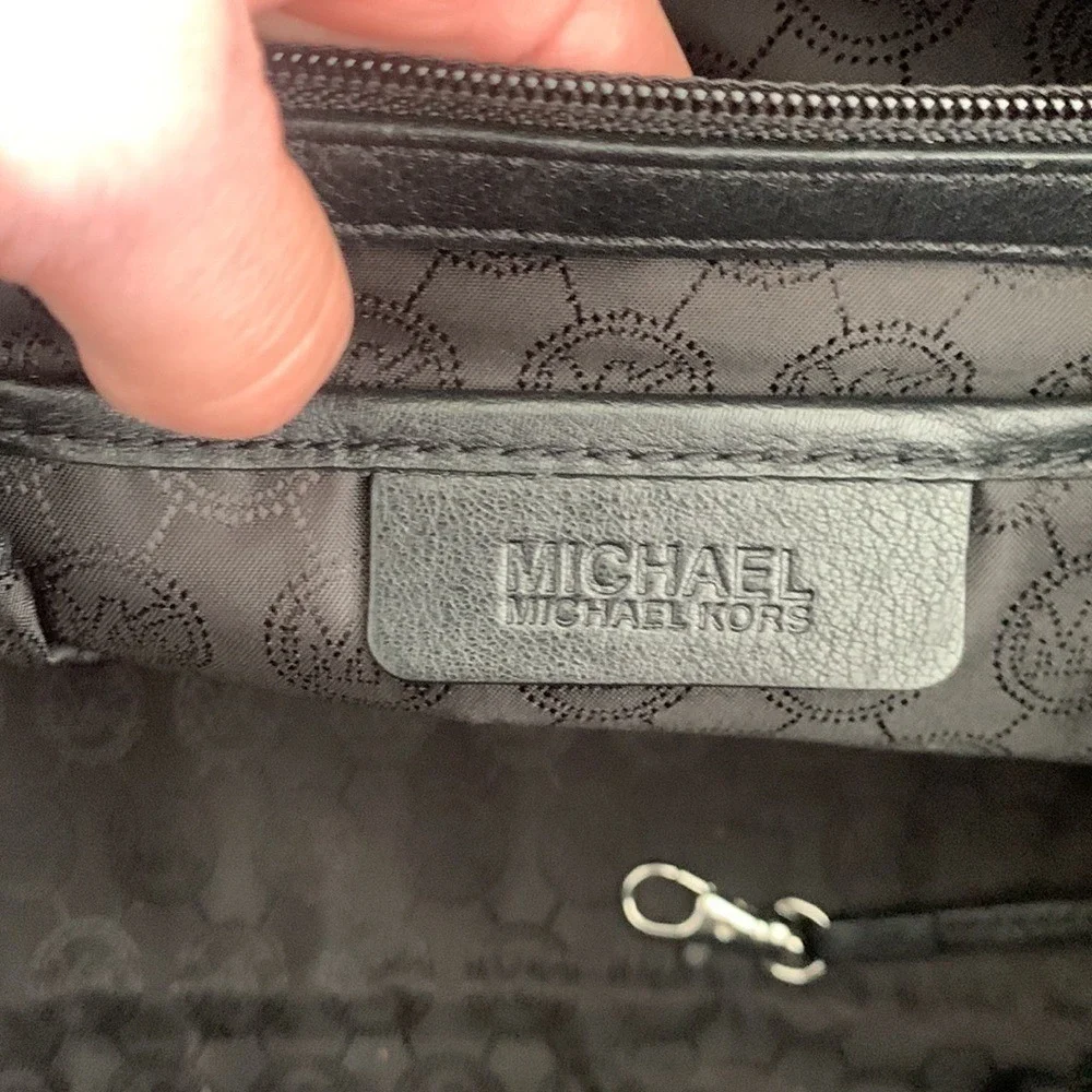 Michael Kors Calf Hair‎ handbag animal print leather tote bag black brown